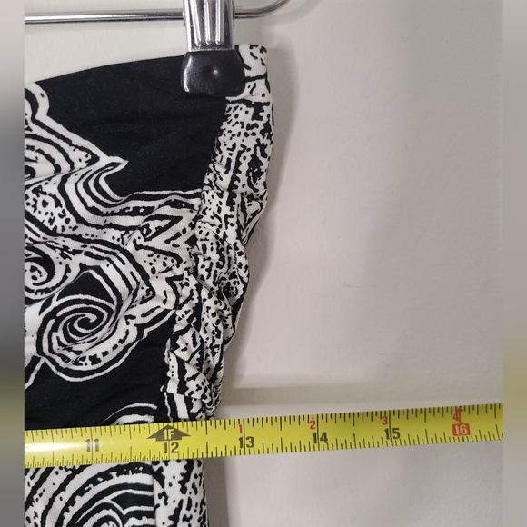 Soma Dressed Up Casual Strapless Dress in Black Column Paisley Sz Med - Picture 9 of 11